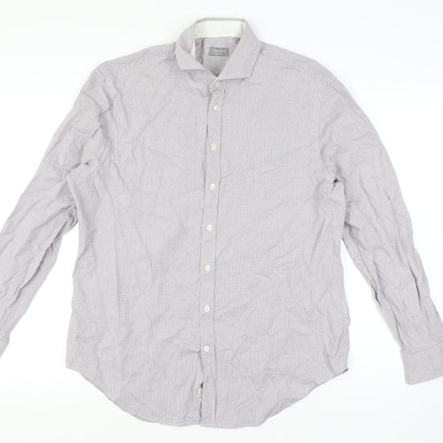 Jaeger Men's Multicoloured 17 Regular Fit Cotton Shirt