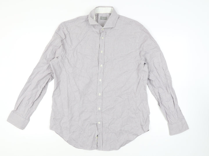Jaeger Men's Multicoloured 17 Regular Fit Cotton Shirt