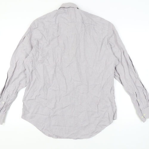 Jaeger Men's Multicoloured 17 Regular Fit Cotton Shirt