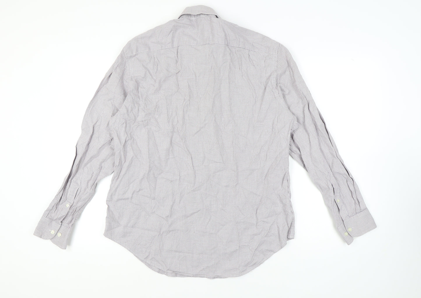 Jaeger Men's Multicoloured 17 Regular Fit Cotton Shirt