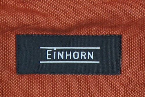 Einhorn Men's Orange Long Sleeve Button-Up Shirt