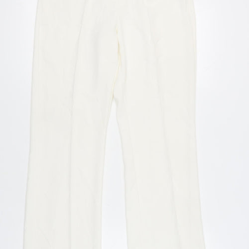 Etam Women's Ivory Trousers UK 12 Polyester
