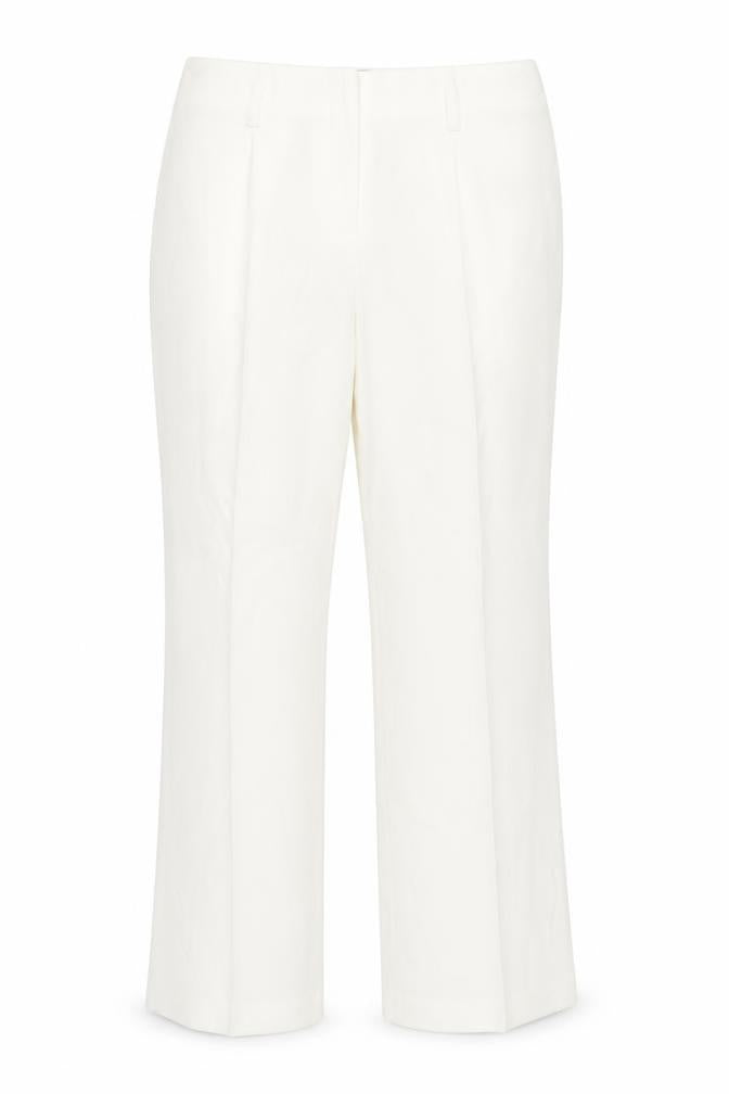 Front view of Etam Women's Ivory Trousers UK 12 Polyester