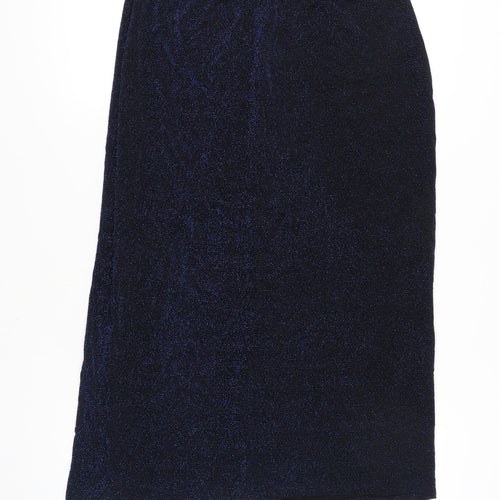Canda Women's Blue Straight Pencil Skirt, Size 16