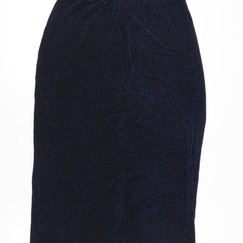 Canda Women's Blue Straight Pencil Skirt, Size 16