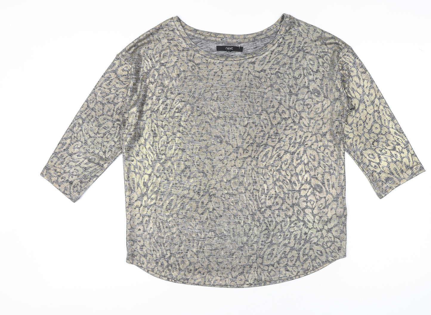 Next Women's Grey Animal Print Top Size 12