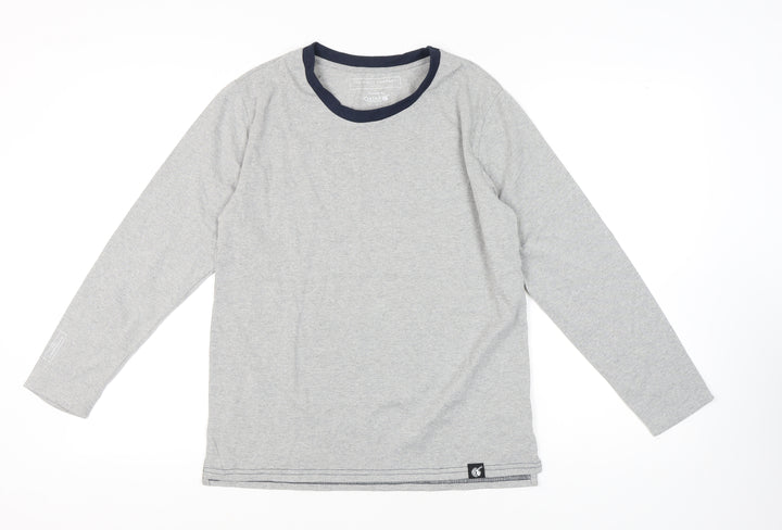 The White Company Men's Grey Long Sleeve Pyjama Top S