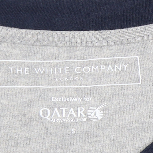 The White Company Men's Grey Long Sleeve Pyjama Top S