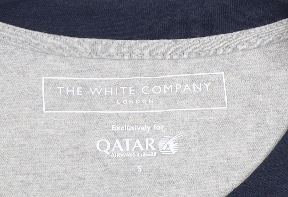 The White Company Men's Grey Long Sleeve Pyjama Top S