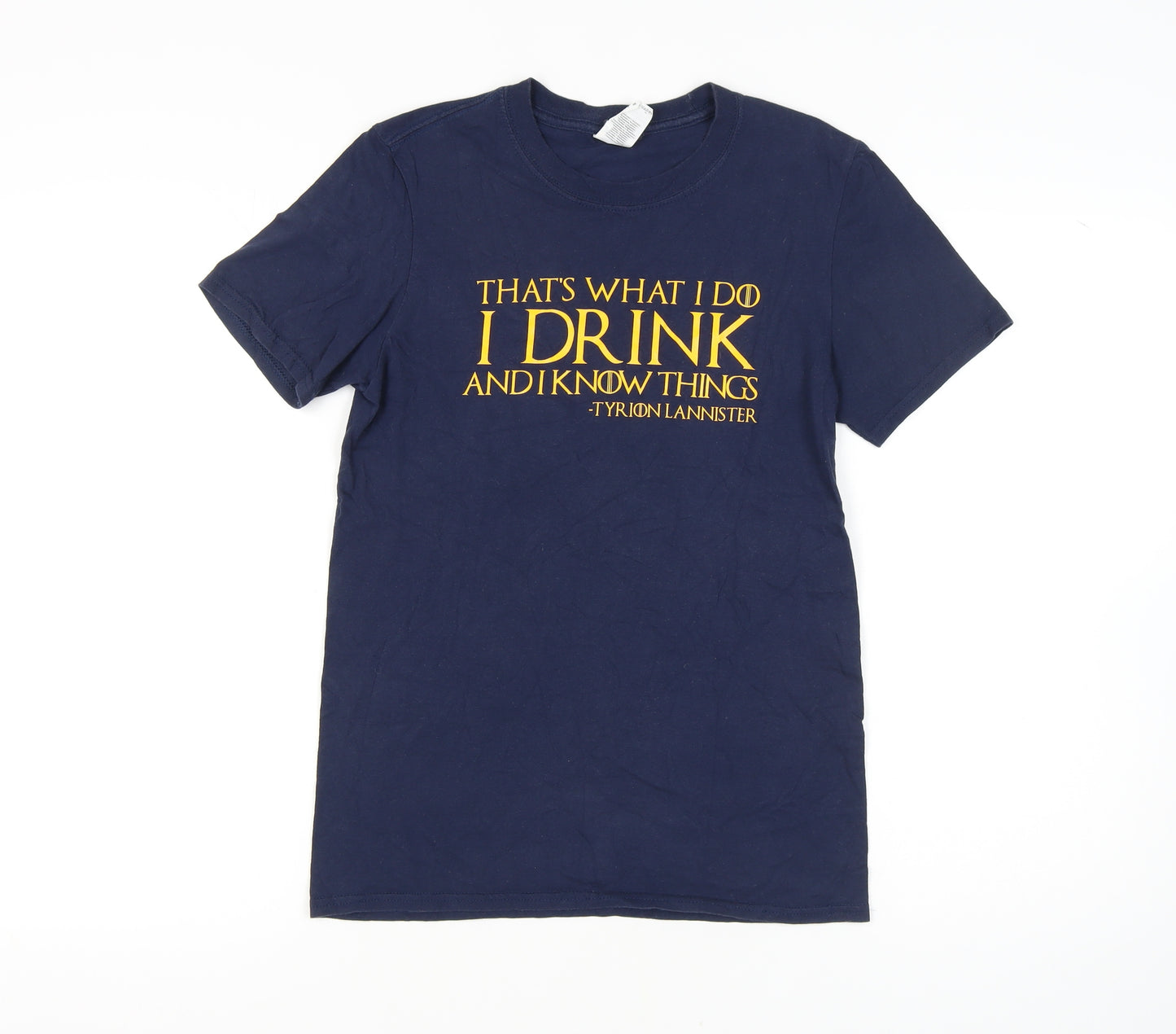 Gildan Men's Blue S Game of Thrones Quote T-Shirt