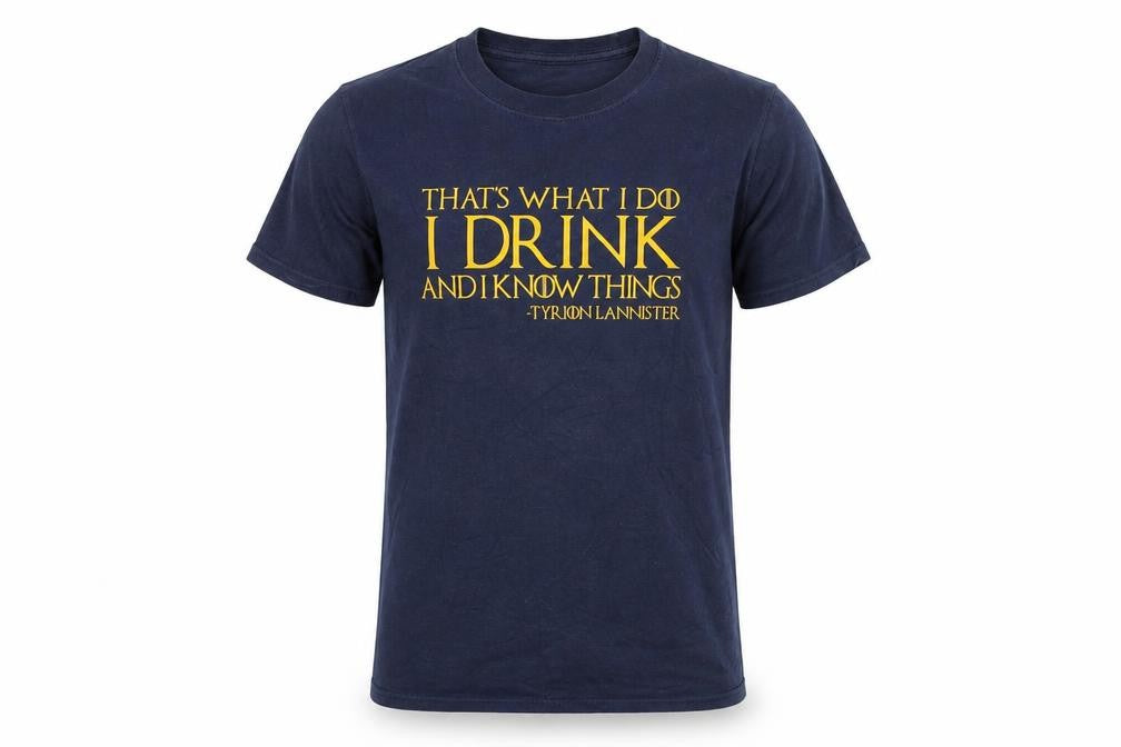 Gildan Men's Blue S Game of Thrones Quote T-Shirt