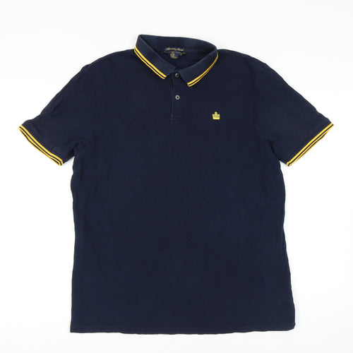 Admiral Men's Blue Polo Shirt L Short Sleeve