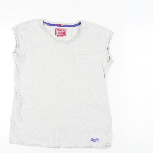 SuperDry Women's Grey Basic T-Shirt L