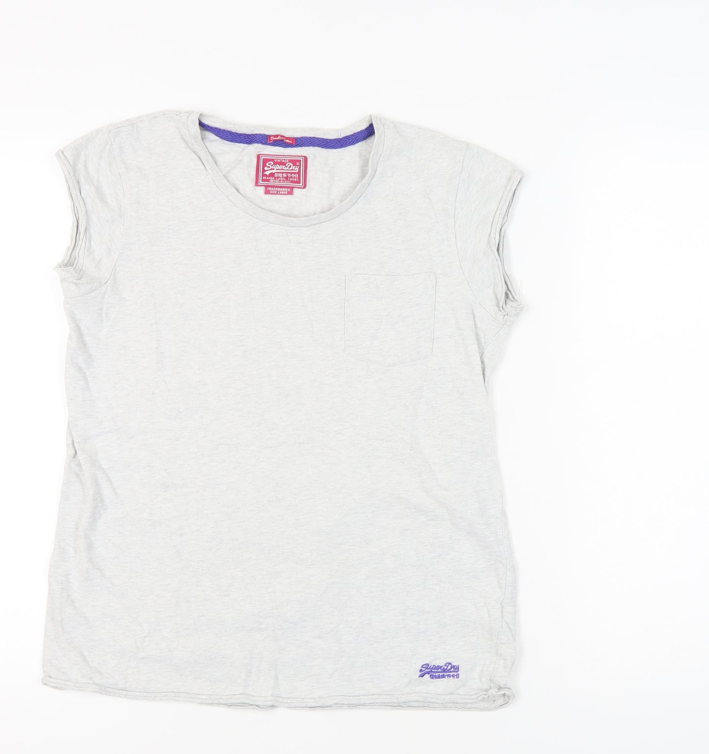 SuperDry Women's Grey Basic T-Shirt L
