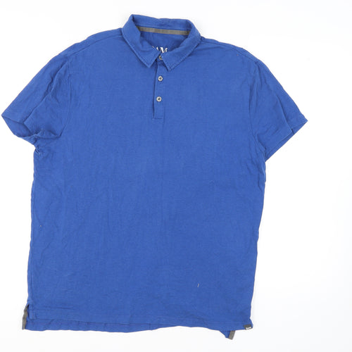 BAM Men's Blue Short Sleeve Polo Shirt XL