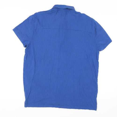 BAM Men's Blue Short Sleeve Polo Shirt XL