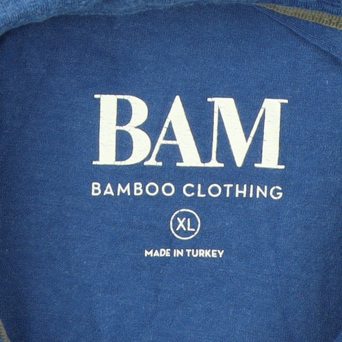 BAM Men's Blue Short Sleeve Polo Shirt XL