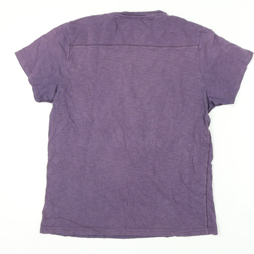 Debenhams Men's Purple Art Graphic Cotton T-Shirt M
