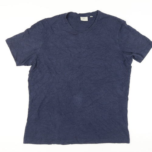 MNG Man Blue Slim Fit V-Neck T-Shirt - Size L