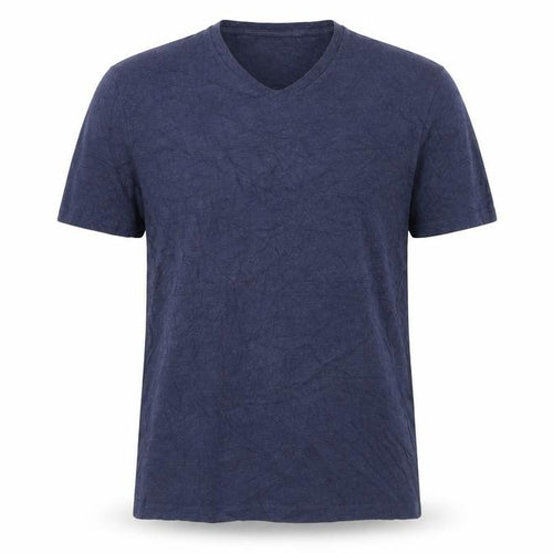 MNG Man Blue Slim Fit V-Neck T-Shirt - Size L