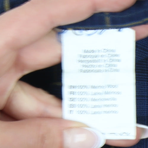 Kathmandu Men's Blue Check Long Sleeve Wool Shirt M