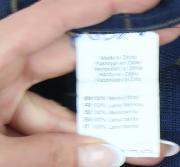 Kathmandu Men's Blue Check Long Sleeve Wool Shirt M