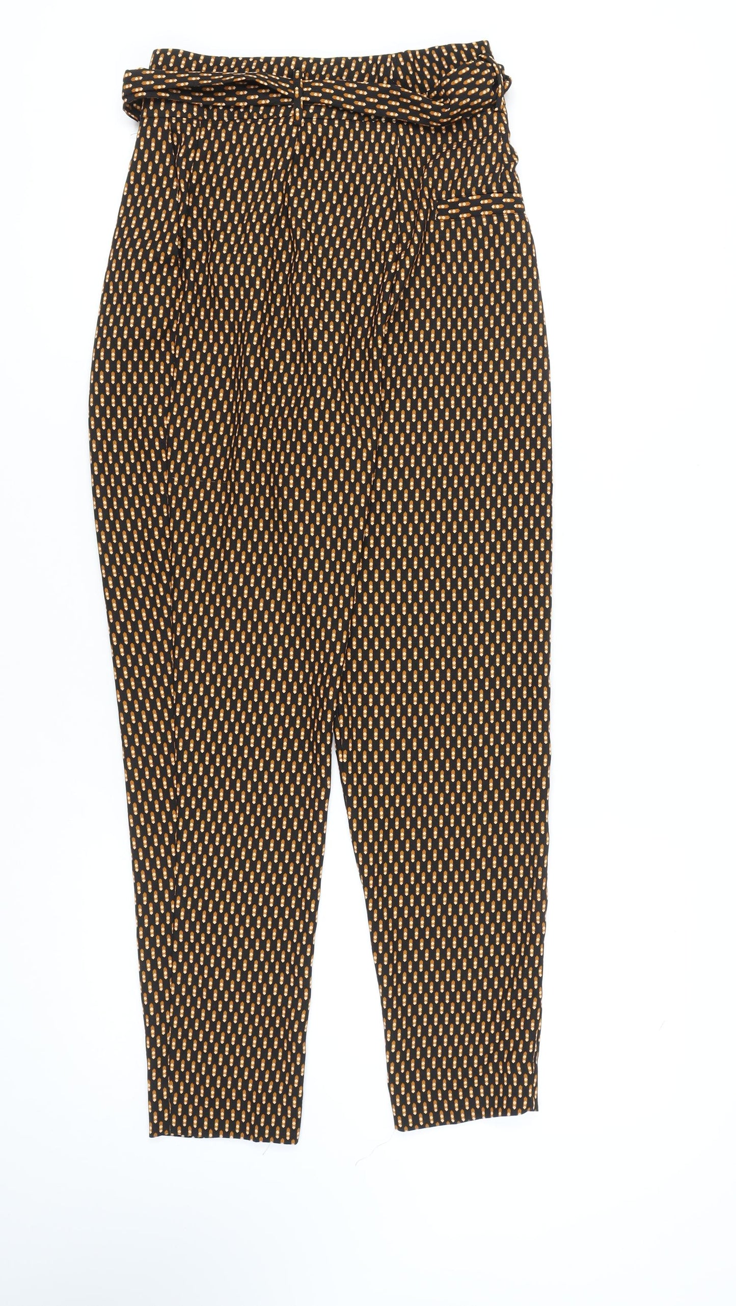 MNG Women's Geometric Trousers, Size 8, Multicoloured