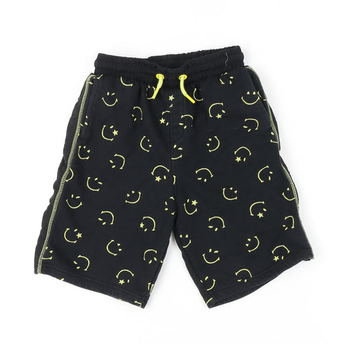 Marks and Spencer Boys' Black Athletic Shorts 9-10 Years