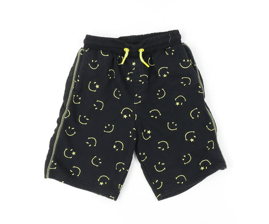 Marks and Spencer Boys' Black Athletic Shorts 9-10 Years