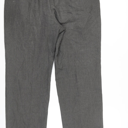 Marks and Spencer Men's Grey Regular Trousers