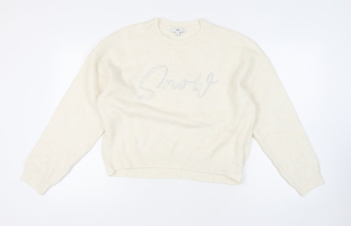Marks and Spencer Ivory Pullover Jumper - M