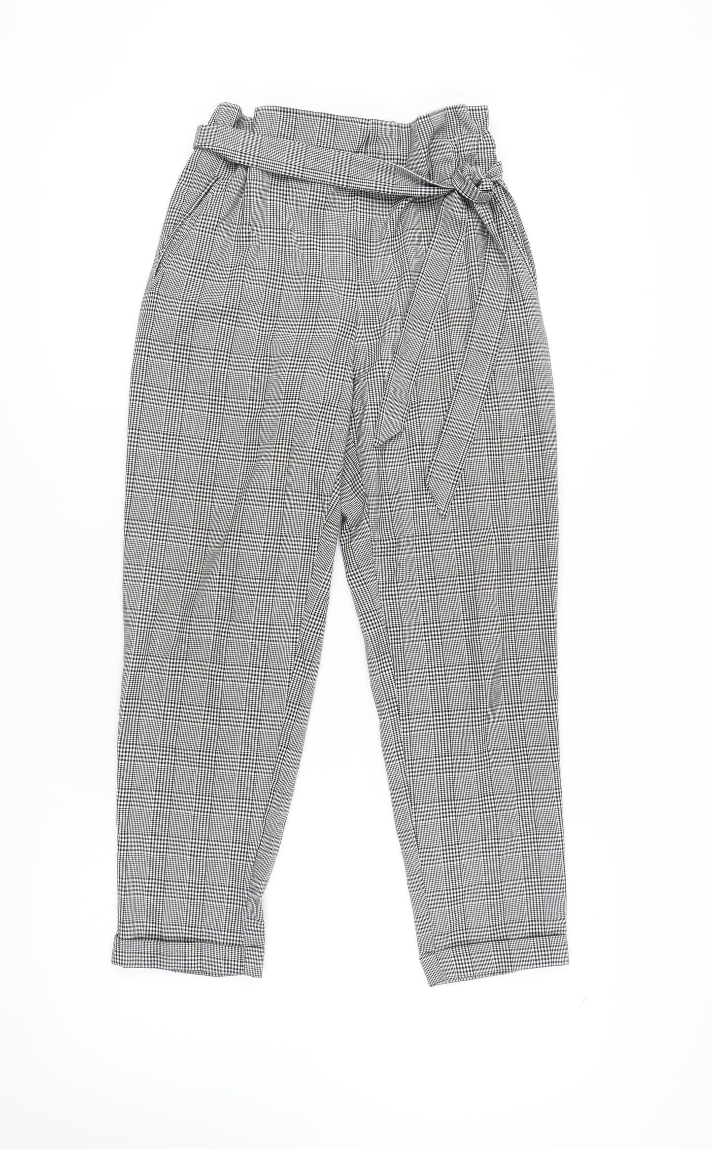 Zara Women’s Checkered Paperbag Trousers M