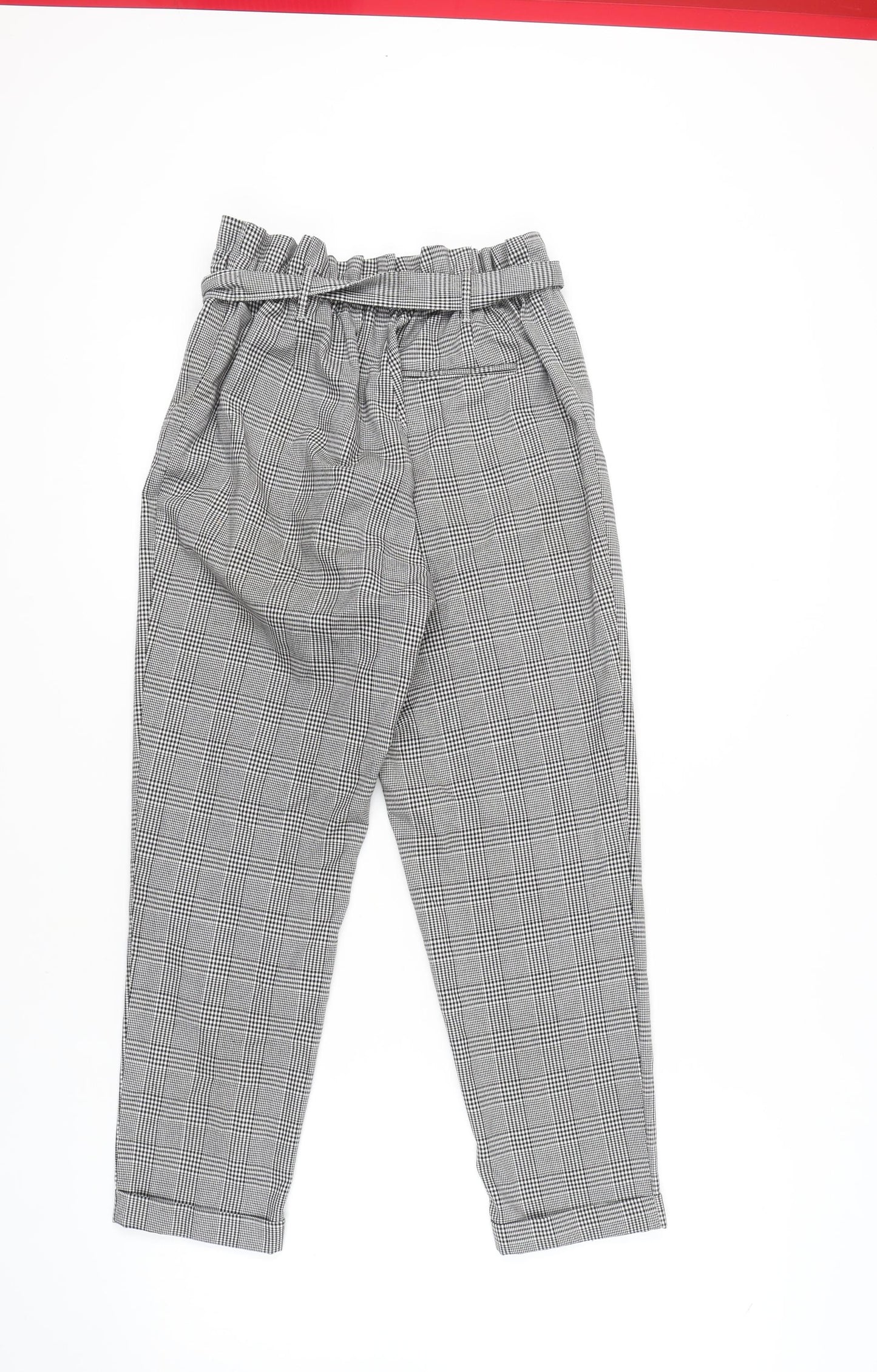 Zara Women’s Checkered Paperbag Trousers M