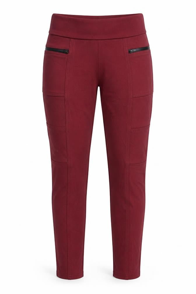 Front view of Next Women's Red Cargo Leggings, size 6