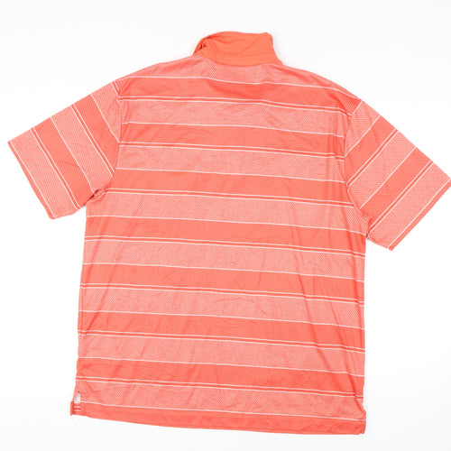 Ben Hogan Men’s XL Orange Striped Polo Shirt