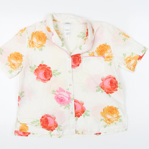 Laura Ashley Women's Floral Pyjama Top, Size L, Multicoloured