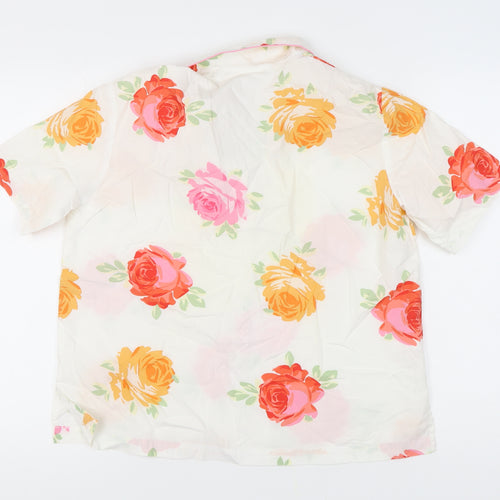 Laura Ashley Women's Floral Pyjama Top, Size L, Multicoloured