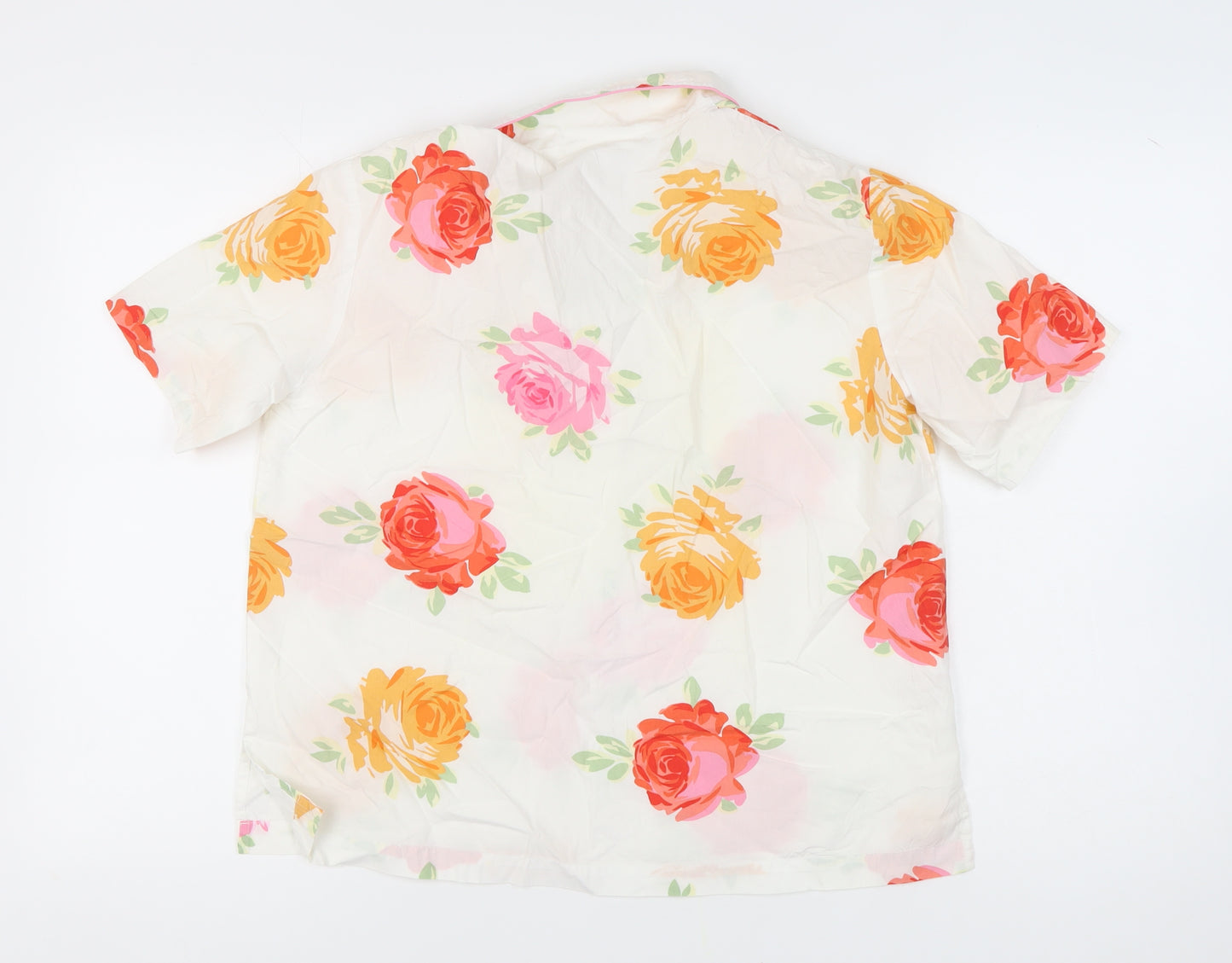 Laura Ashley Women's Floral Pyjama Top, Size L, Multicoloured