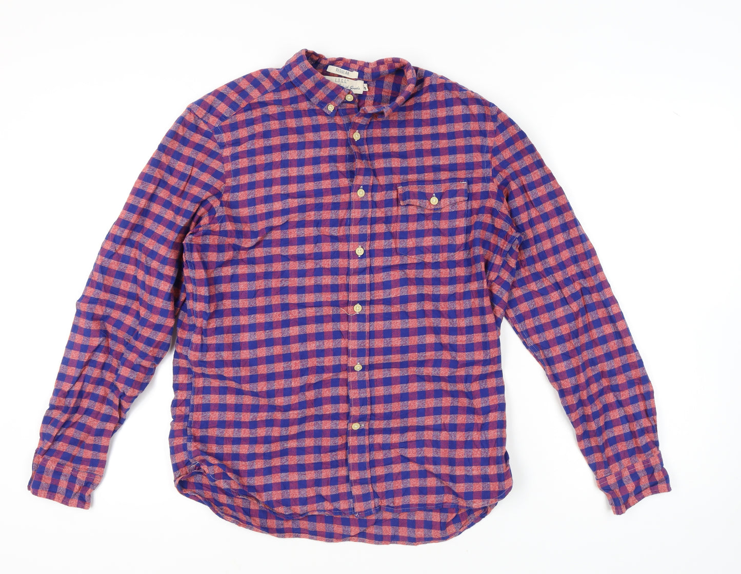 H&M Men's Multicoloured Check Flannel Shirt M