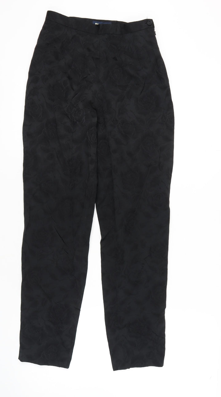 Monsoon Women's Black Floral Trousers Size 10