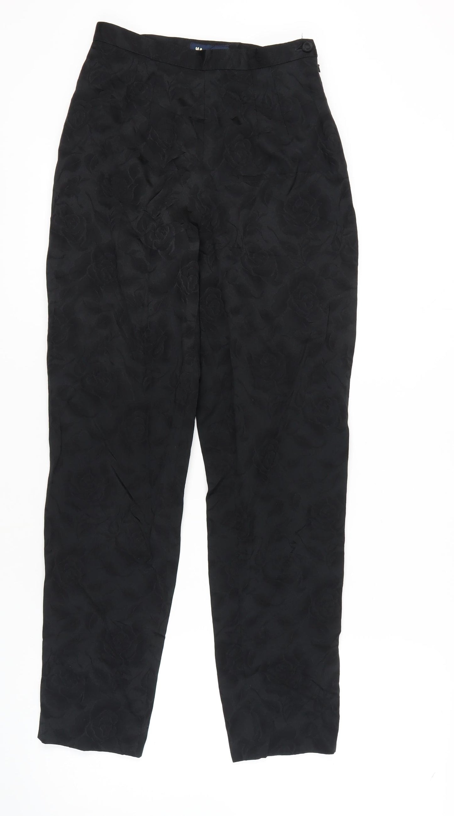 Monsoon Women's Black Floral Trousers Size 10