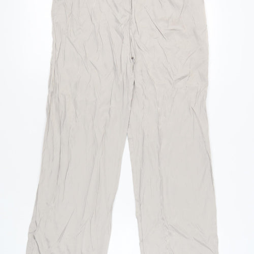 H&M Women's Beige Straight Trousers Size 12