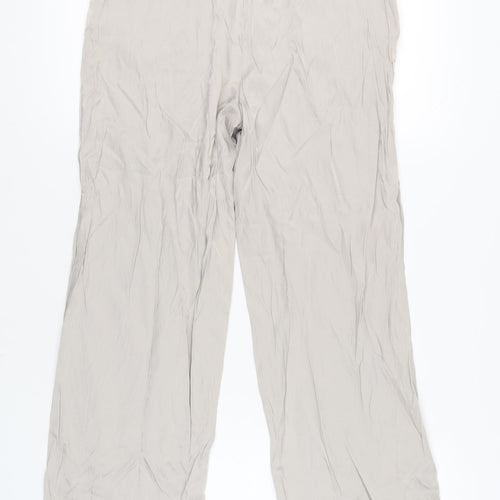 H&M Women's Beige Straight Trousers Size 12