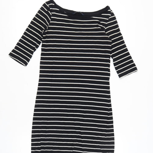 French Connection Women's Black Striped Sheath Dress 6