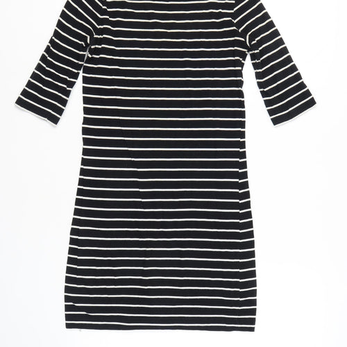 French Connection Women's Black Striped Sheath Dress 6