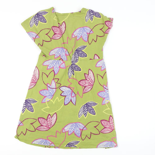 White Stuff Women's Green Floral Tunic V-Neck Size 6