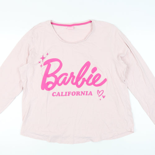 Barbie Women's Pink Long Sleeve T-Shirt Size 16-18