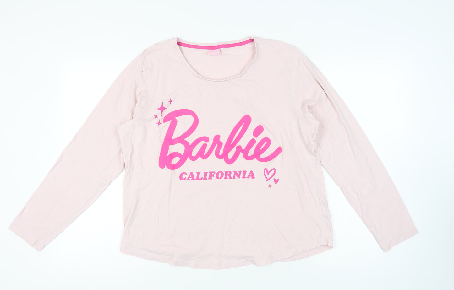 Barbie Women's Pink Long Sleeve T-Shirt Size 16-18