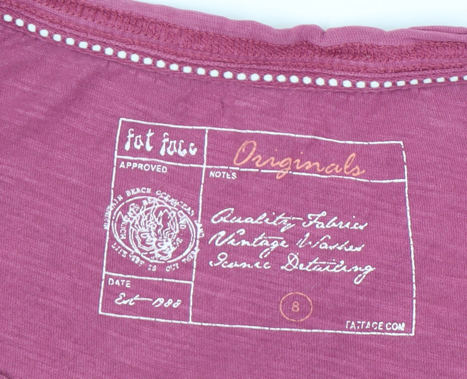 Fat Face Women's Red Long Sleeve T-Shirt Size 8