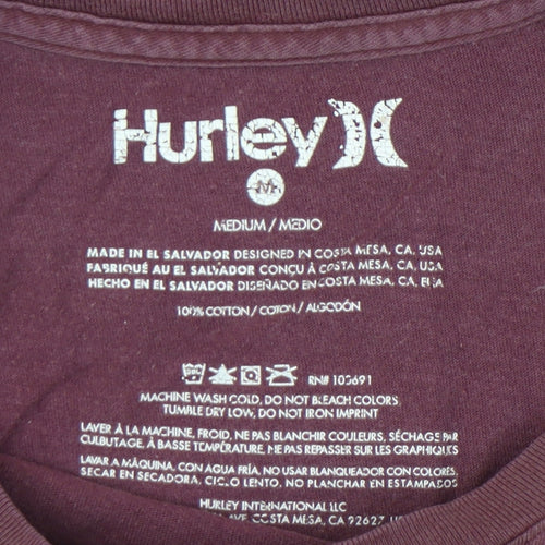 Hurley Men's Red Medium Crew Neck T-Shirt